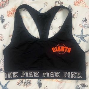 Pink black Giants sport bra size L